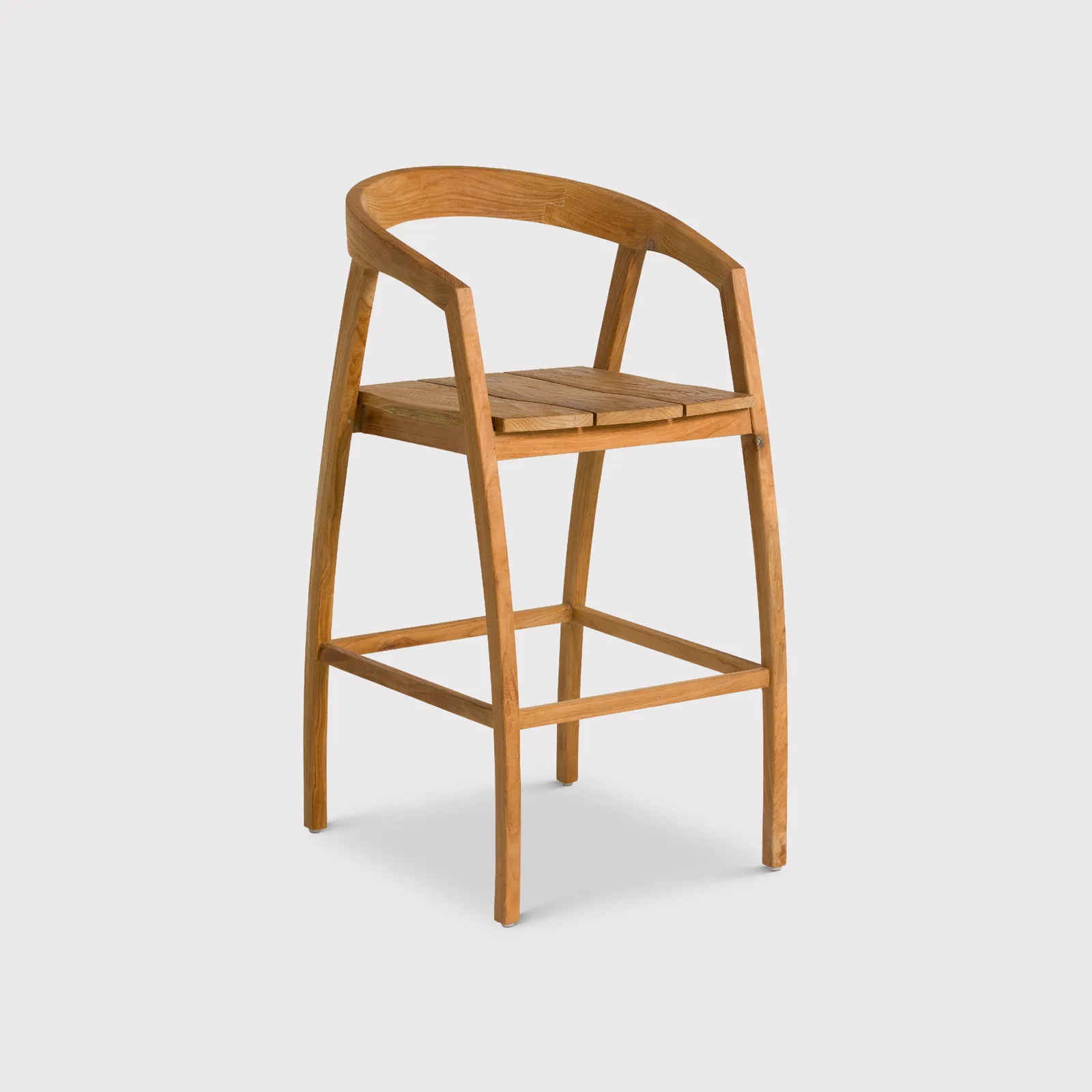 Grenada Jati Bar Bar Stool, Teak Wood | Barker & Stonehouse