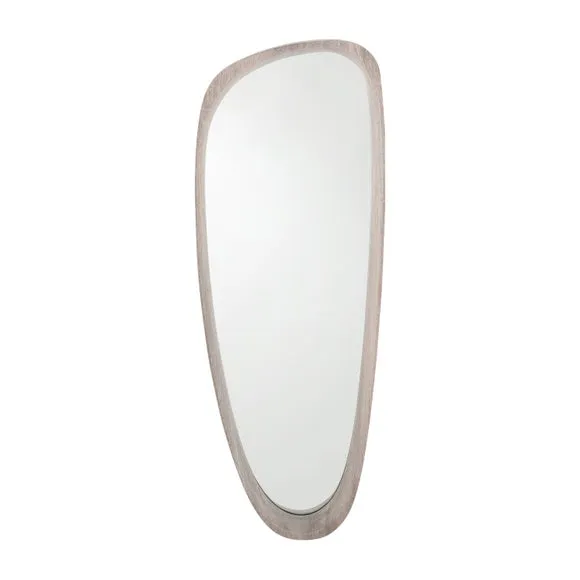 Pebble Wood Veneer Wall Mirror 2