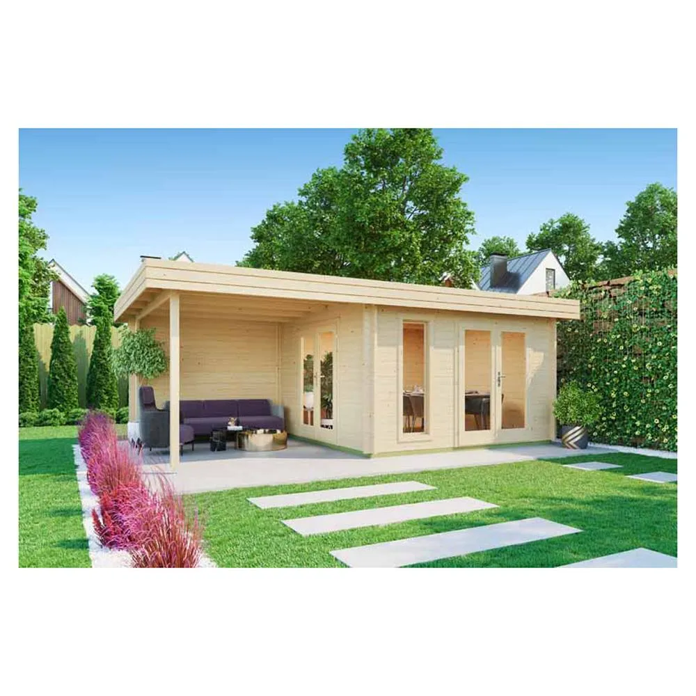 Lasita Maja Ltd Anders-Log Cabin, Garden Room, Home Office - L688xW414.8xH233.7 cm in Natural