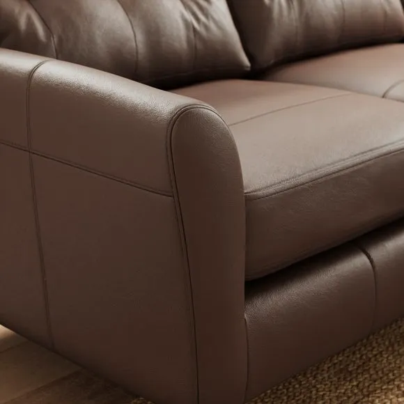 Sven Classic Leather Large Corner Chaise Sofa 5