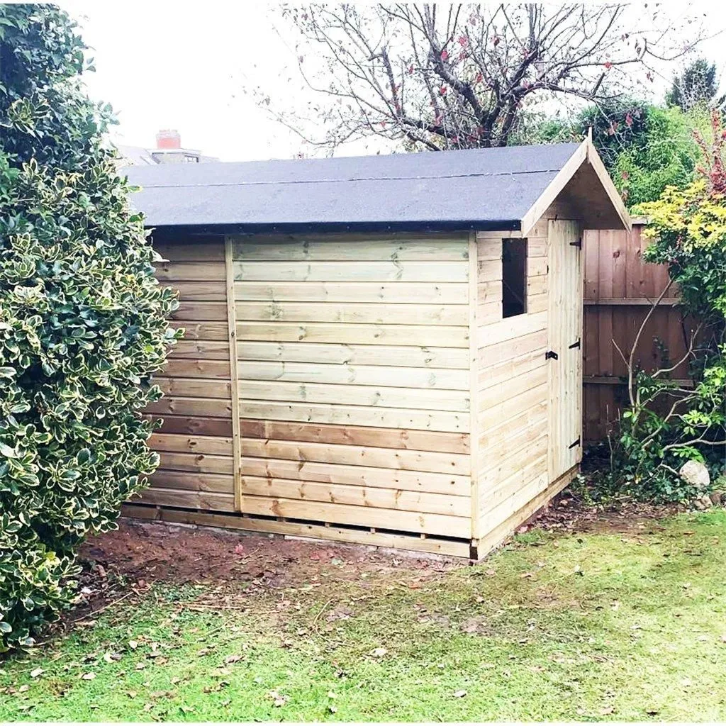 Marlborough 10 x 8 Premier Pressure Treated Apex Shed in Natural 2