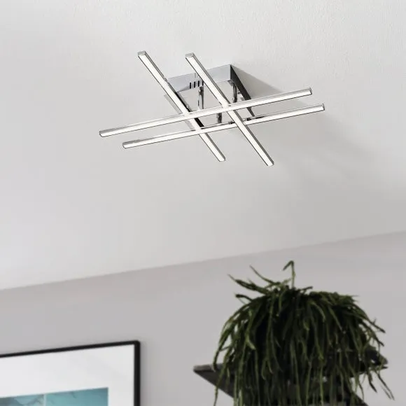 EGLO Lasana Modern 4 Light LED Flush Ceiling Light