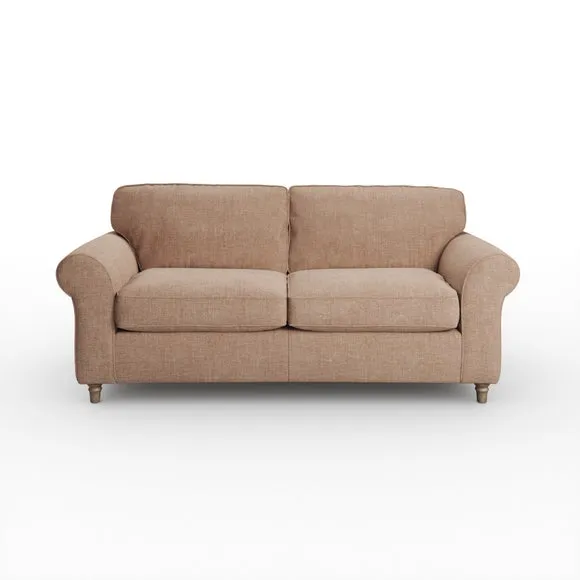 Flori Tonal Plush Chenille 3 Seater Sofa 6