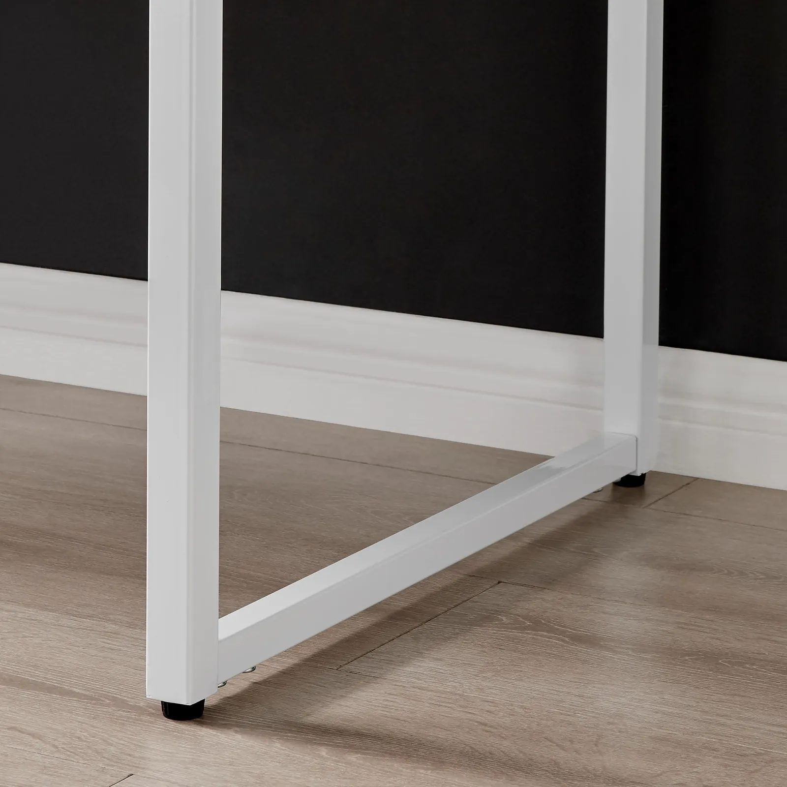 FurnitureboxUK Kendrick 120cm Melamine Coated Home Office Computer Desk with White Legs in Grey 5