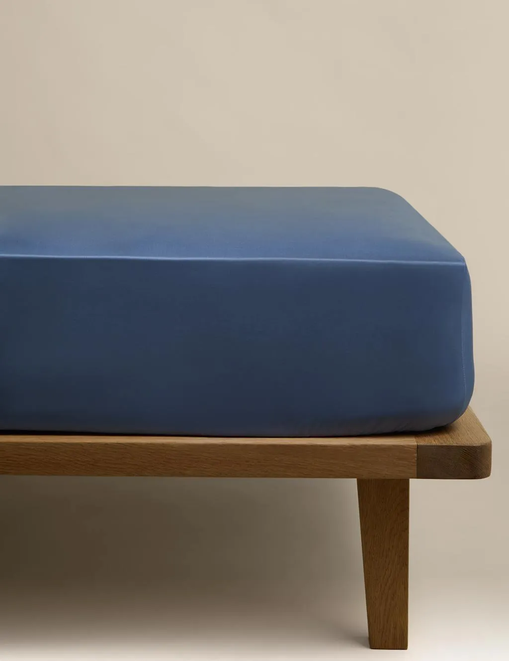 M&S Egyptian Cotton 230 Thread Count Silky Deep Fitted Sheet Slate Blue