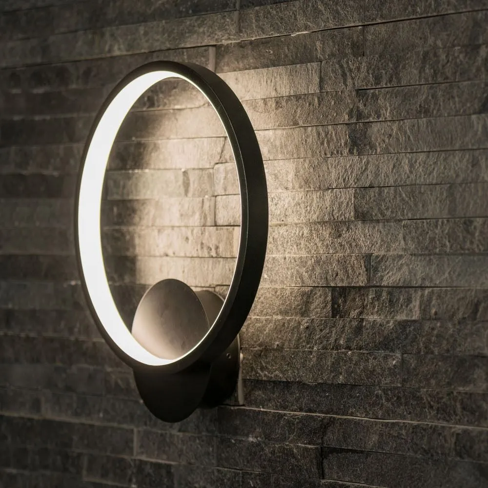 ValueLights Infinity Matte Black Loop Integrated LED Wall Lamp Light 4