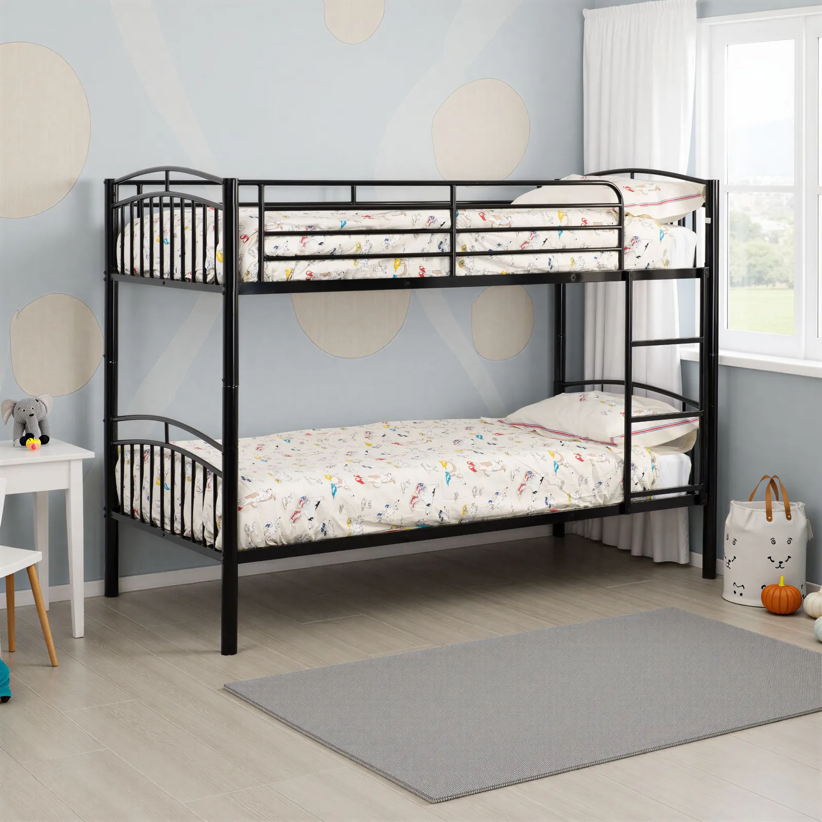 Seconique Ventura 3' Single Bunk Bed in Black