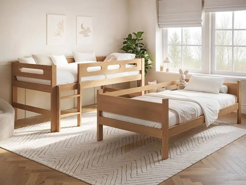 Flair Elijah Detachable Wooden Bunk Bed in Brown 3