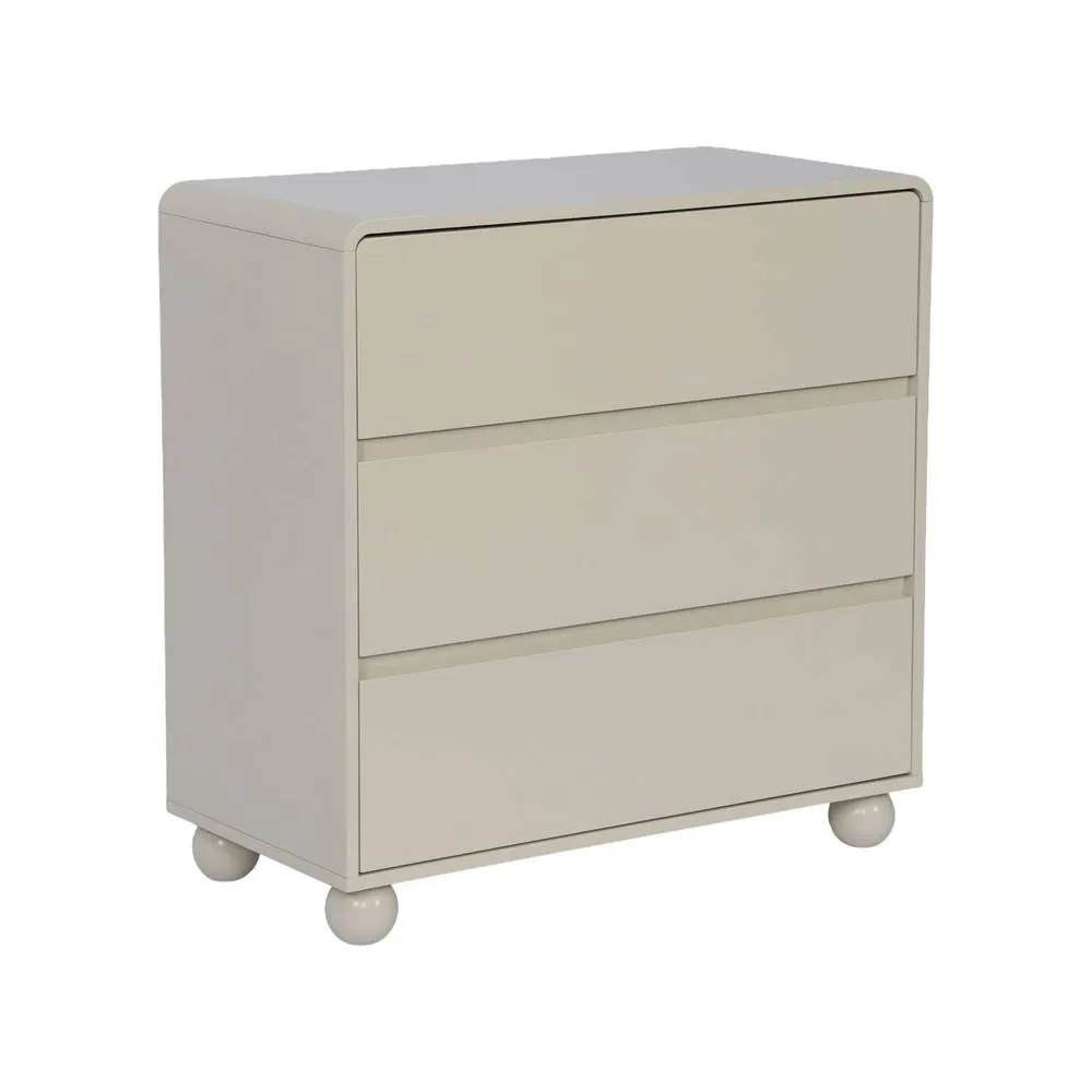sweeek Children's chest of 3 drawers with lacquered wood decor in Beige 2