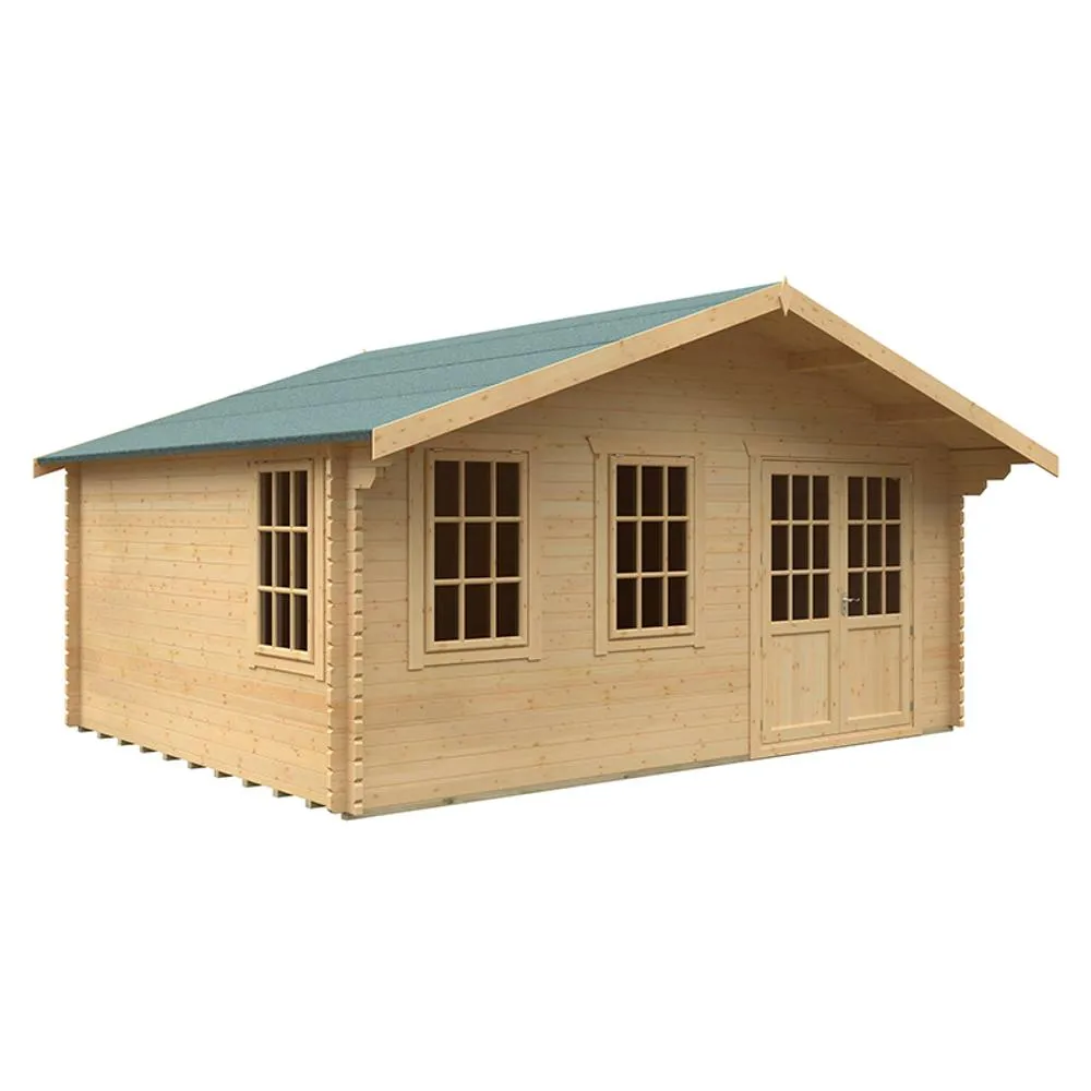 Buttercup Farm 14x18 The Forde 44mm Cabin - L415 x W535 x H302.9 cm in Natural 1