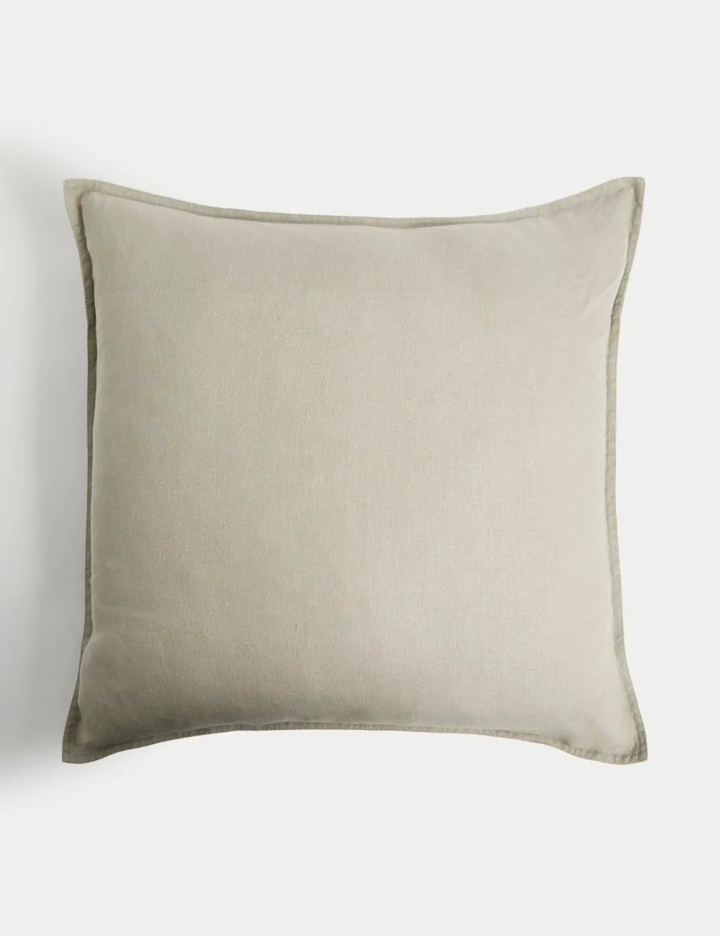 M&S Pure Linen Cushion Khaki Mix