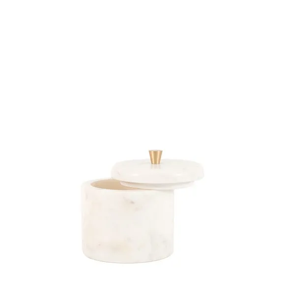 Cedar & Sage Veta Round Marble Trinket Box 5