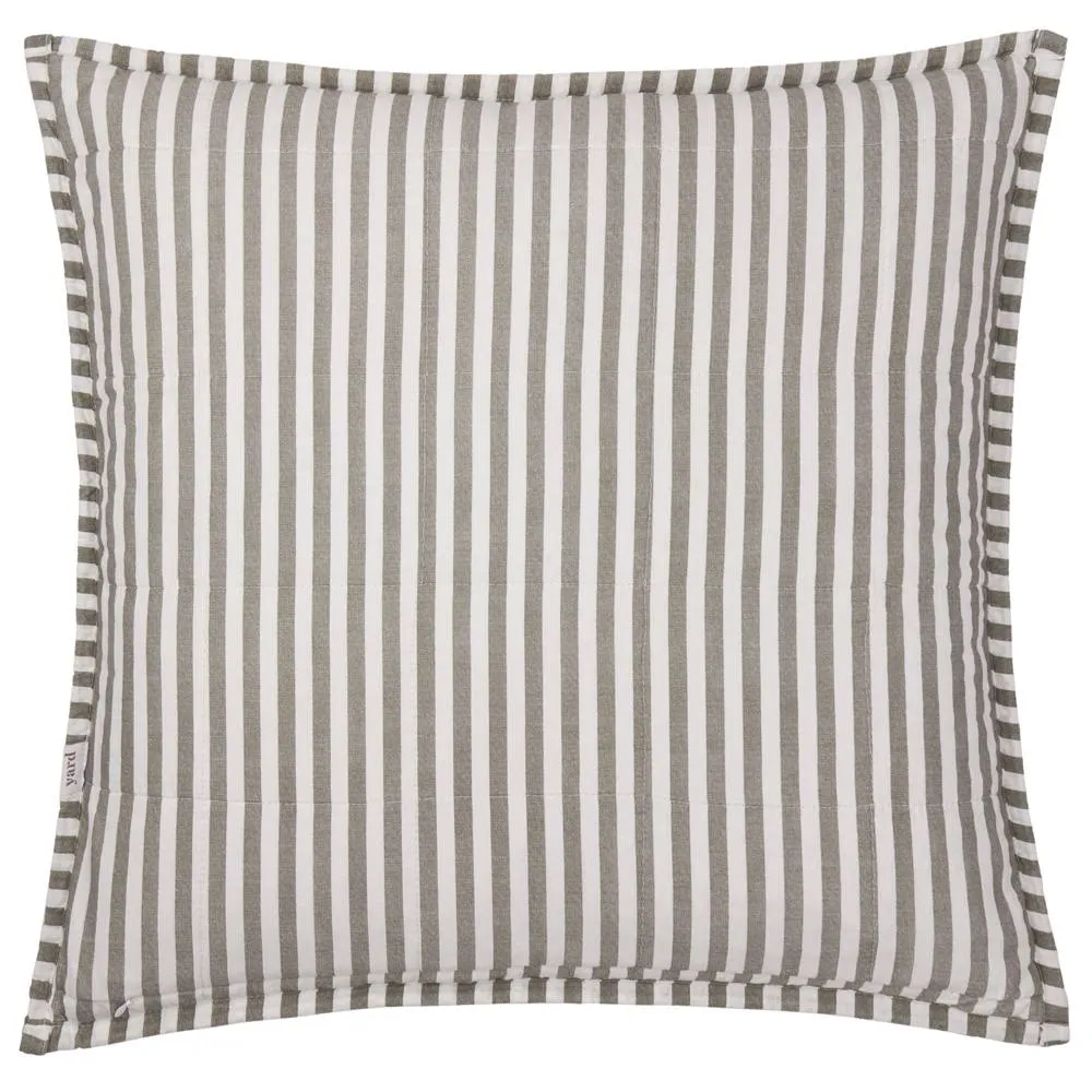 Yard Hebden Striped 100% Cotton Cushion in Stone 3