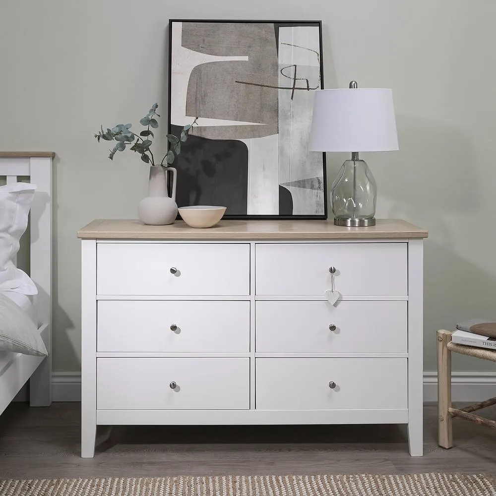 Nöa and Nani Leines 6 Drawer Chest of Drawers in White & Oak 2