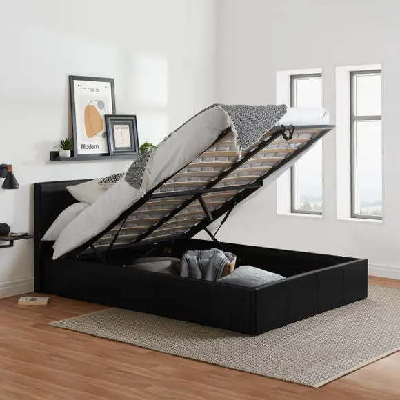 Berlin Ottoman Bed Frame, Faux Leather 2