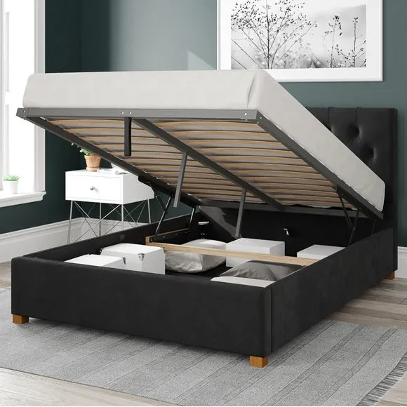 Olivier Plush Velvet Ottoman Bed Frame 1