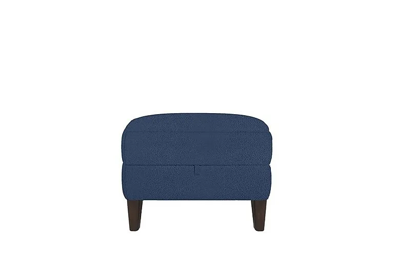 Uno Fabric Storage Footstool - Blue