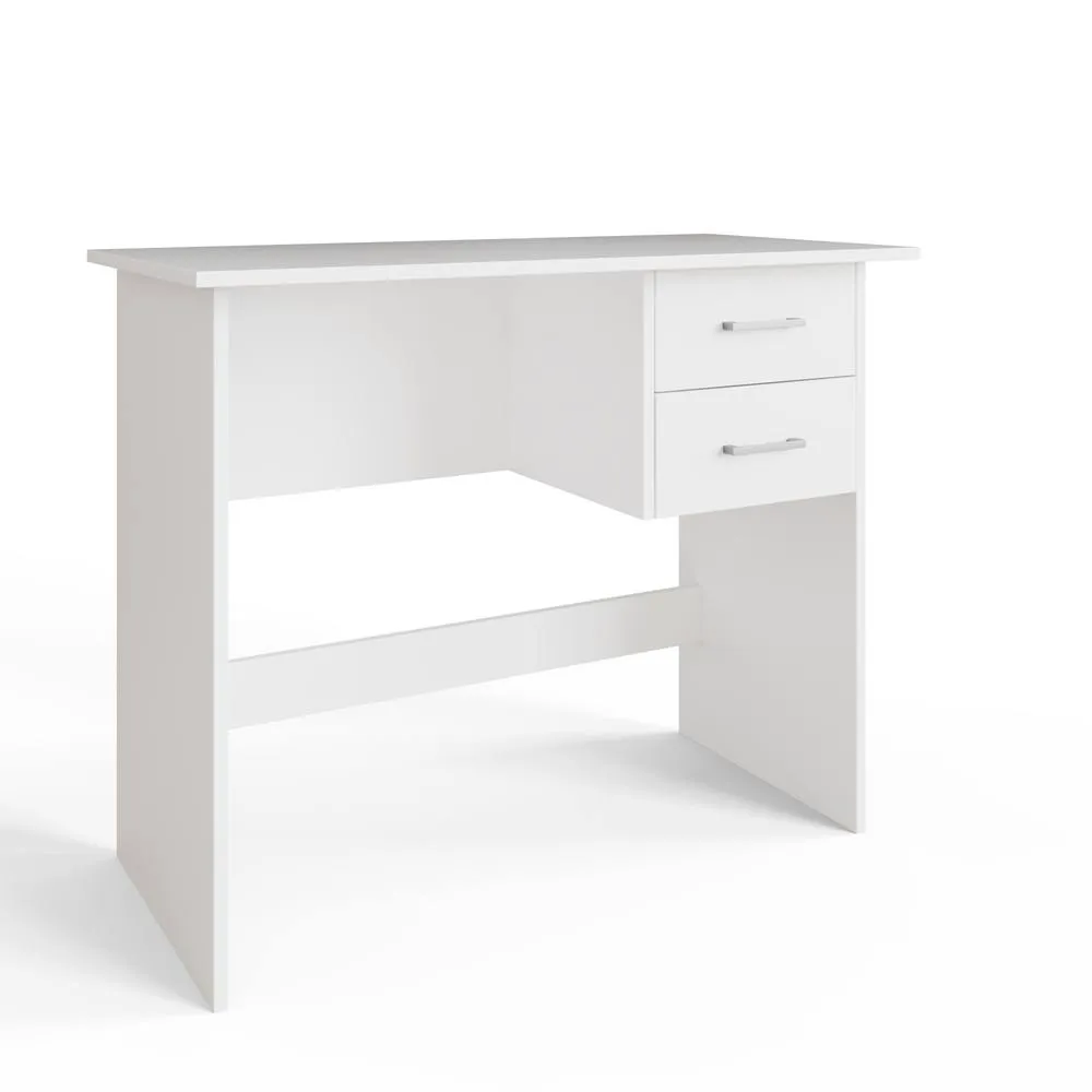 GFW Bailey 2 Drawer Desk in White 2