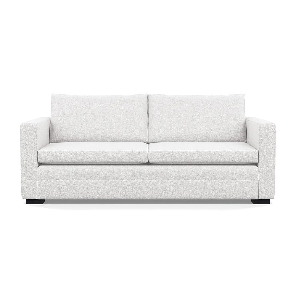 Heal's Palermo 3 Seater Sofa Loop Boucle Polar Black Feet