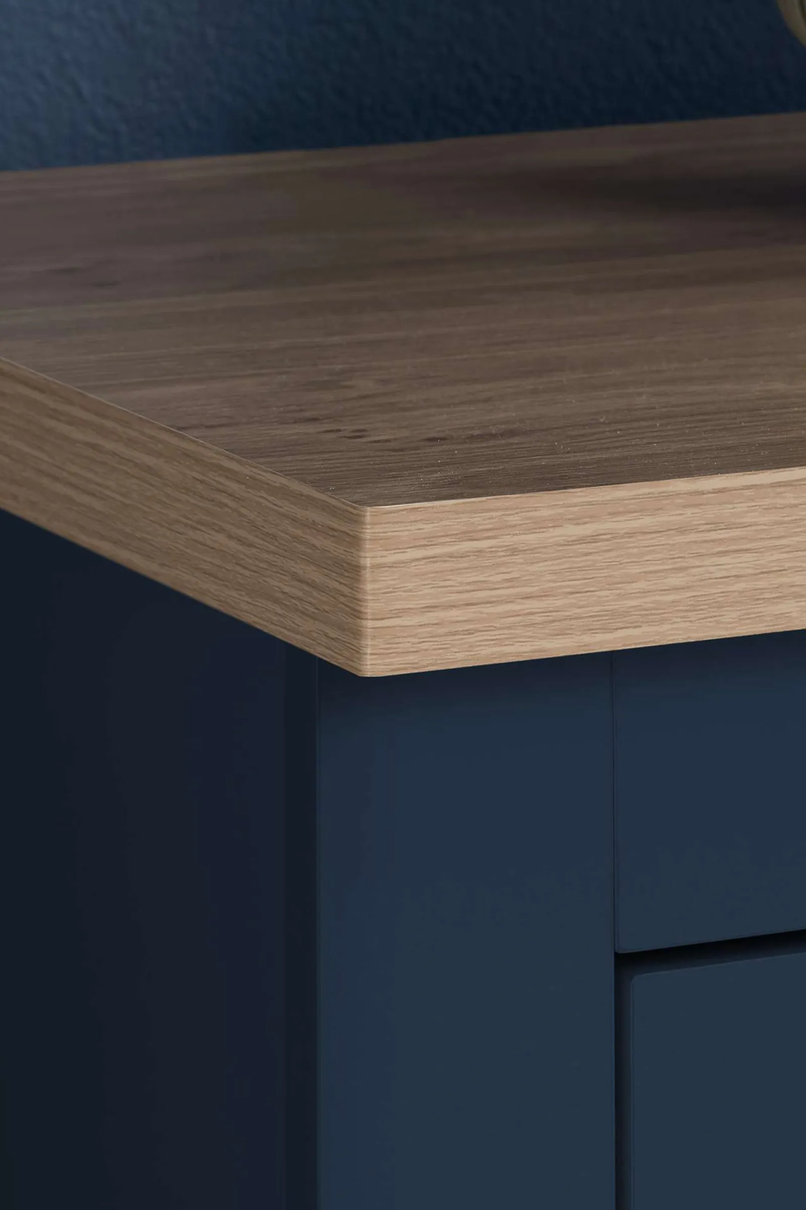 Birlea Highgate 4 Drawer Chest Grey & Oak in Blue 4