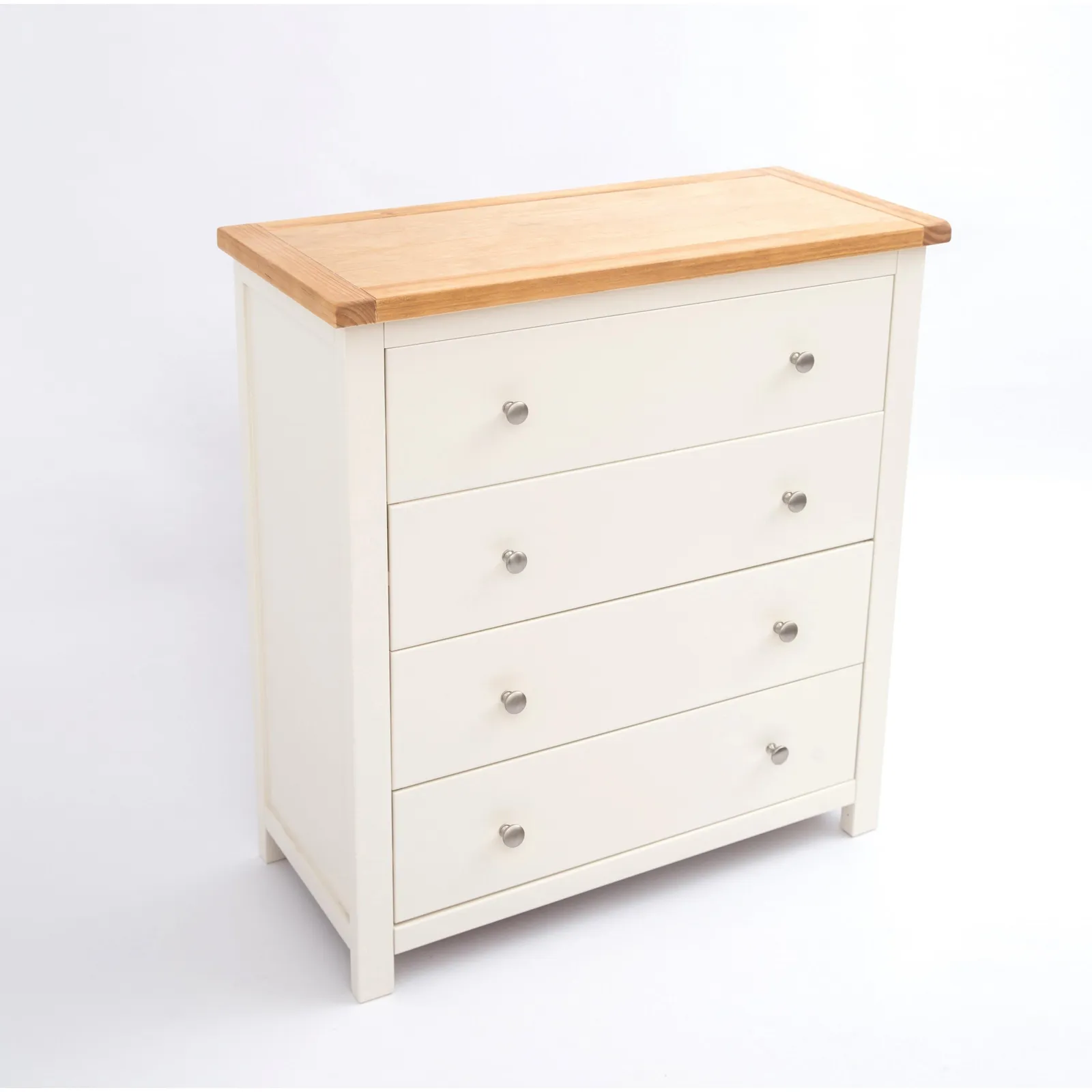 Cabinet Bits Maggiori 4 Drawer Chest of Drawers Chrome Knob in Off-White 3