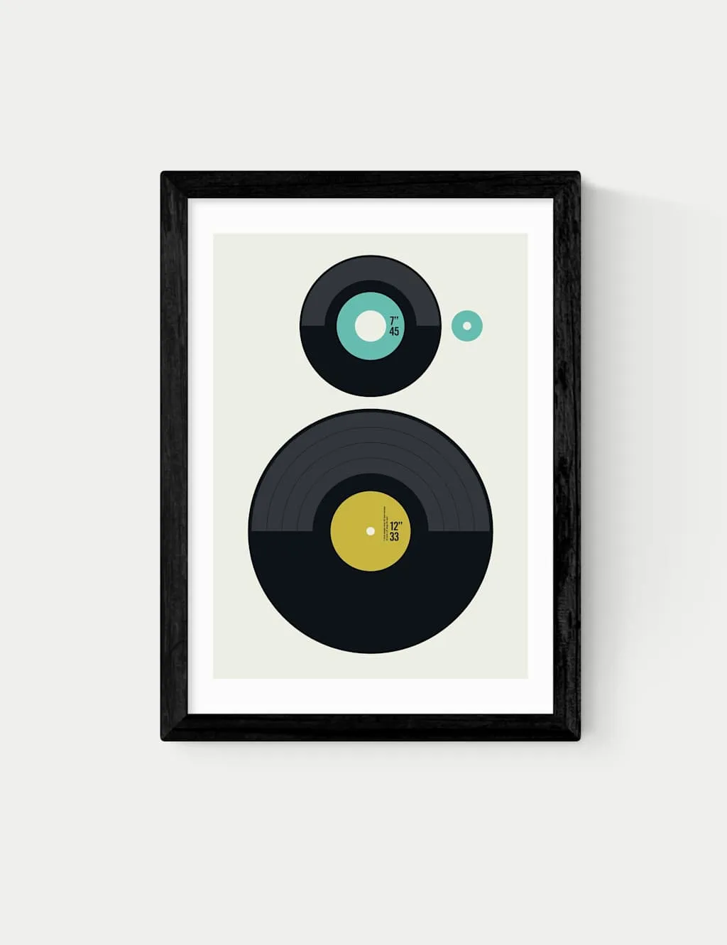 East End Prints LPvsEP Framed Art Print Black