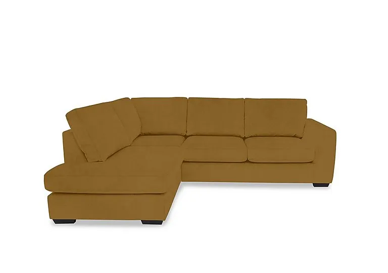 Dinky Fabric Left Hand Facing Corner Chaise End Sofa - Opulence Saffron
