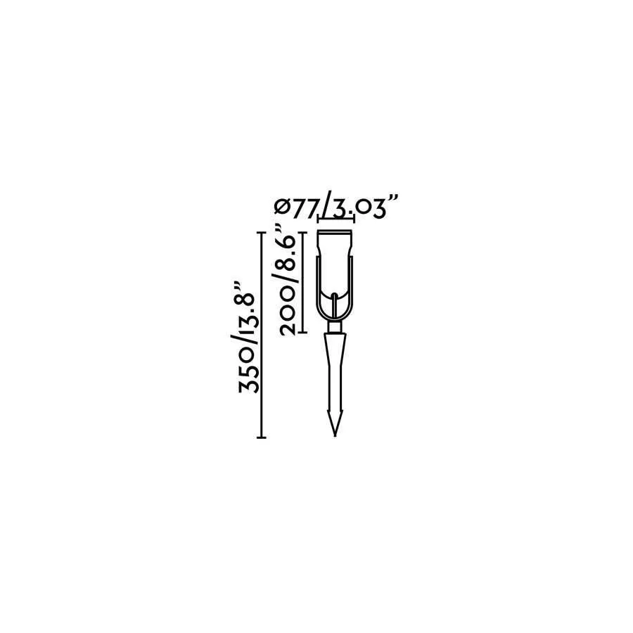 Netlighting Slot Outdoor LED Spike Light Black H20 14W 3000K IP65 2