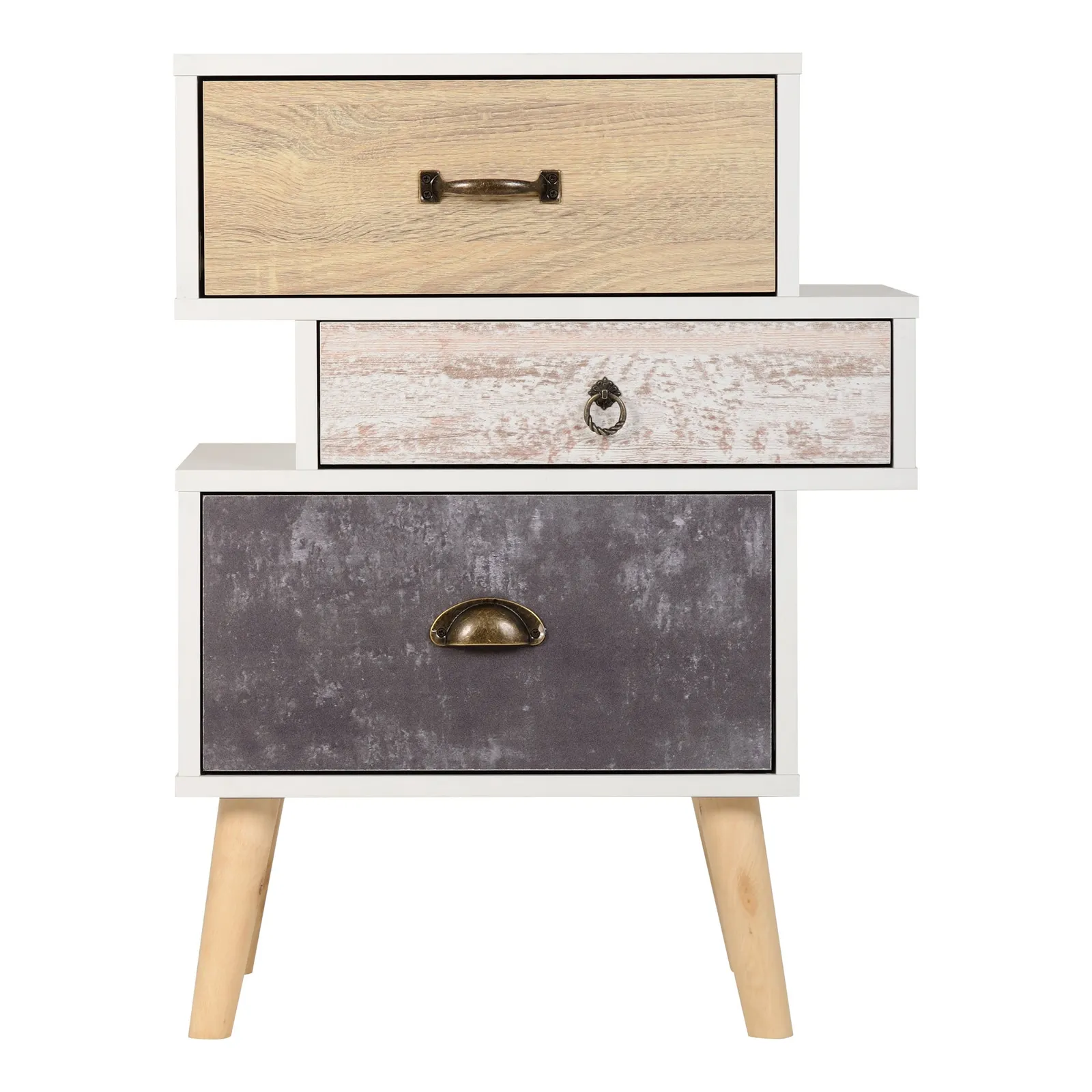 Nordic Bedside Table White