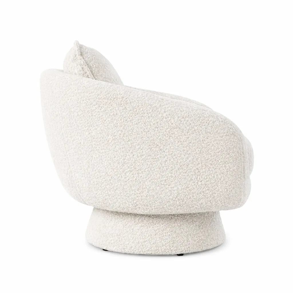 Francois Turning Loungechair, White Fabric | Barker & Stonehouse 3