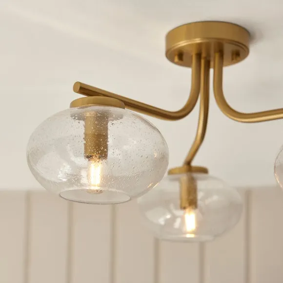 Vogue Jarred 3 Light Semi Flush Ceiling Light 2