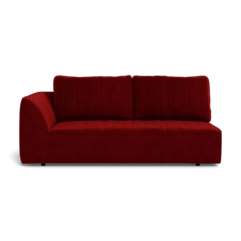 Heal's Morven Left Hand Facing 3 Seater Unit Smart Luxe Velvet Mulberry