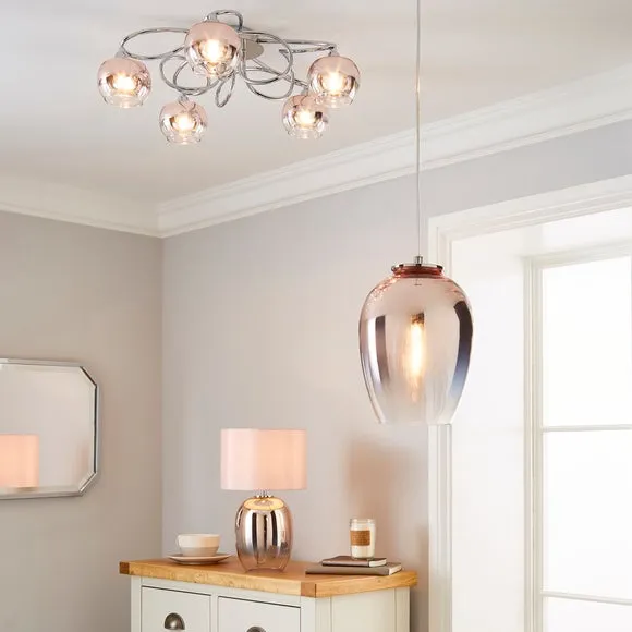 Seychelles Mini Blush Pink Table Lamp 6