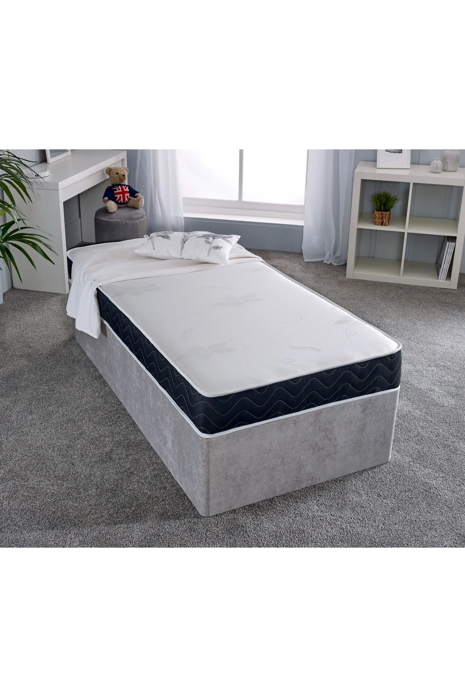 eXtreme Comfort Ltd Mars Black Border Basic Budget Stress Free Hybrid Memory Foam & Spring Mattress