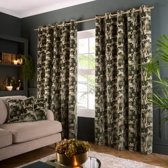 Laurel Velvet Trees Square Cushion 2