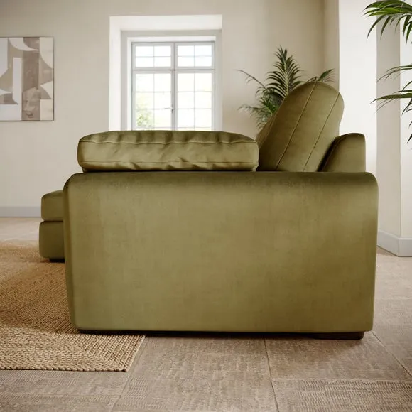 Milton Matte Velvet Corner Chaise Sofa 3