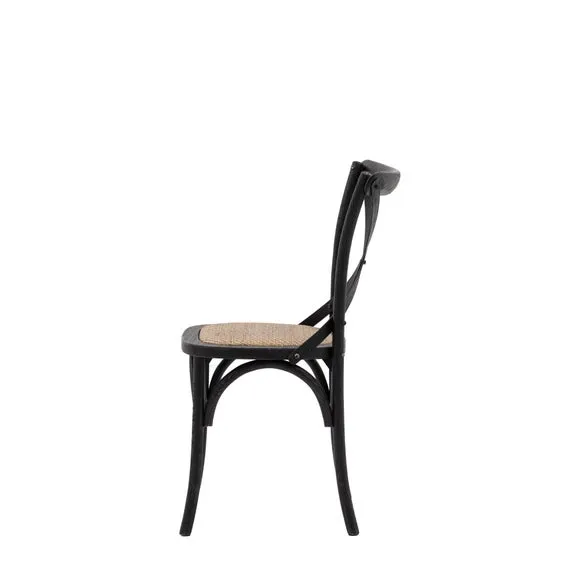 Cannock Set of 2 Dining Chairs, Oak & Rattan 5