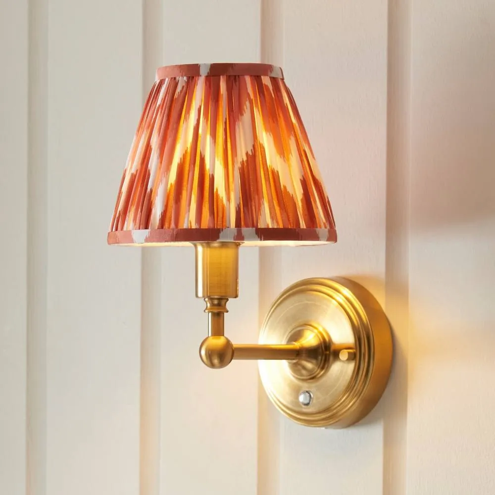 Netlighting Burley Rechargeable Wall Light Orange Fabric Zigzag Shade 16cm 4