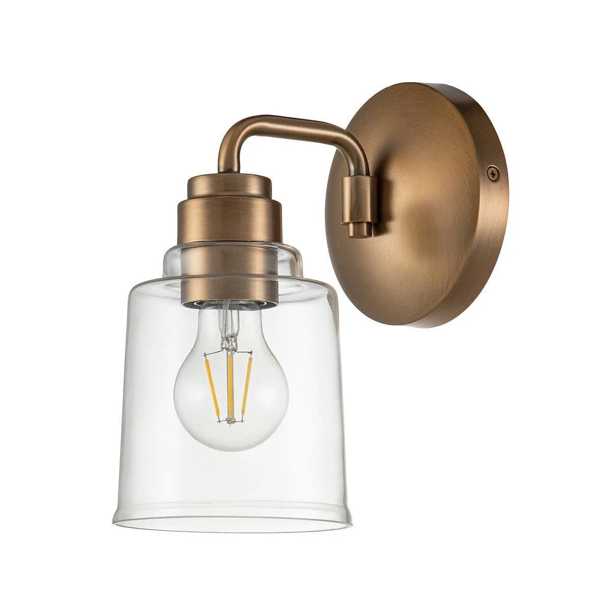 Netlighting Kichler Aivian Dome Wall Lamp Weathered Brass in Yellow 2