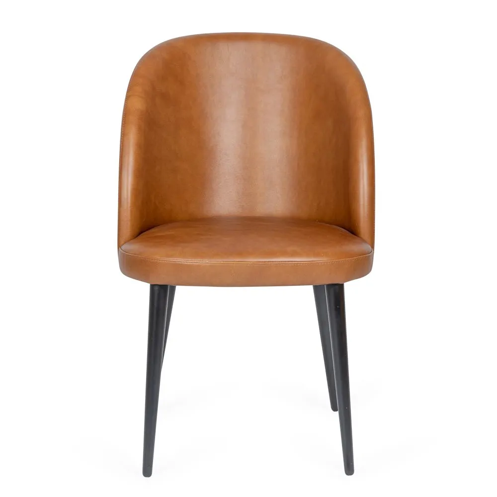 Heal's Austen Dining Chair Tan Leather 2