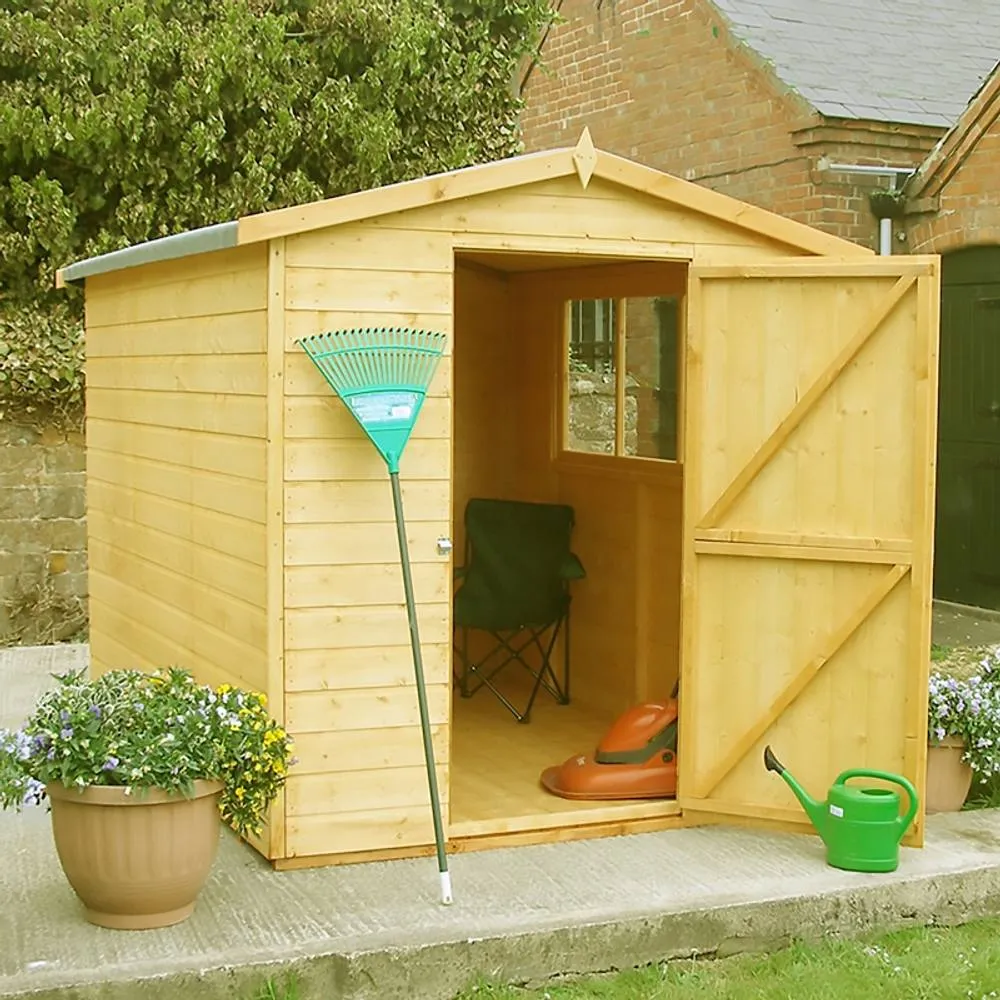 Shires Lewis Handmade Garden Shed Approx 8 x 6 Feet in Brown 3