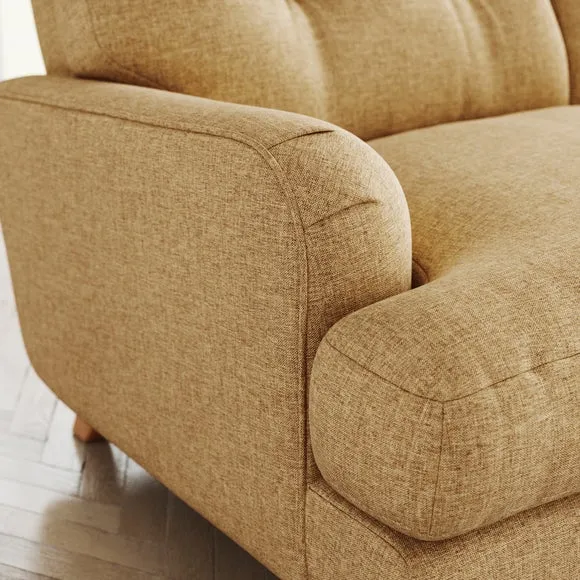 Martha Slub Faux Linen Full Corner Sofa 5