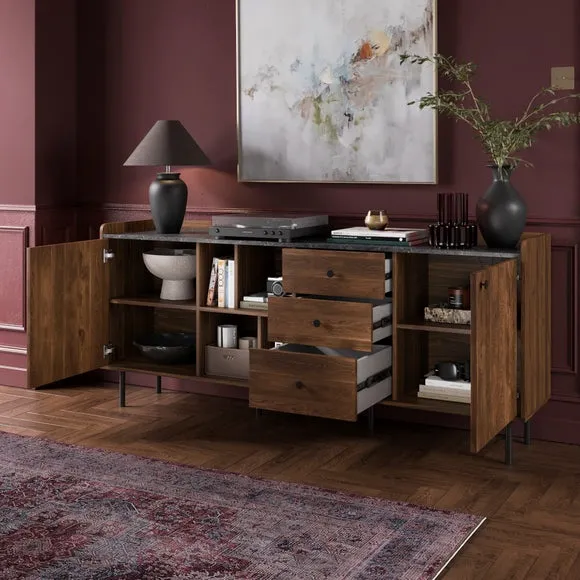Georgi Marble Effect Extra Wide Sideboard 2