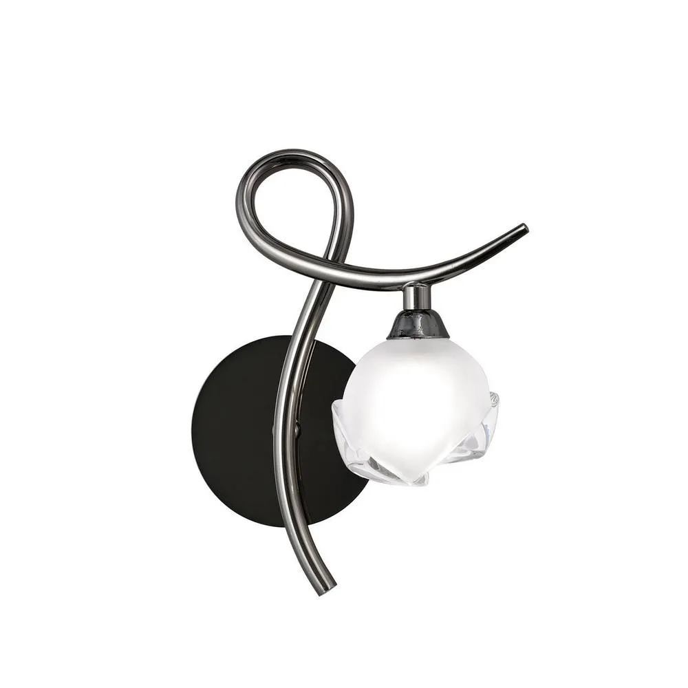 Netlighting Fragma Wall Lamp Right 1 Light G9 Black Chrome