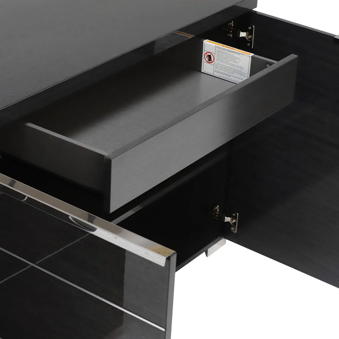 Versilia 3 Door Buffet Sideboard, Grey Gloss | Barker & Stonehouse 4