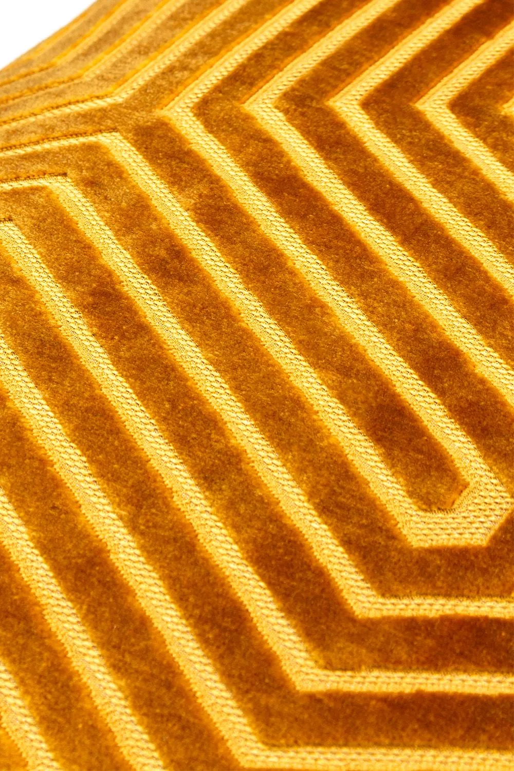 Paoletti Evoke Cut Velvet Cushion in Gold 4