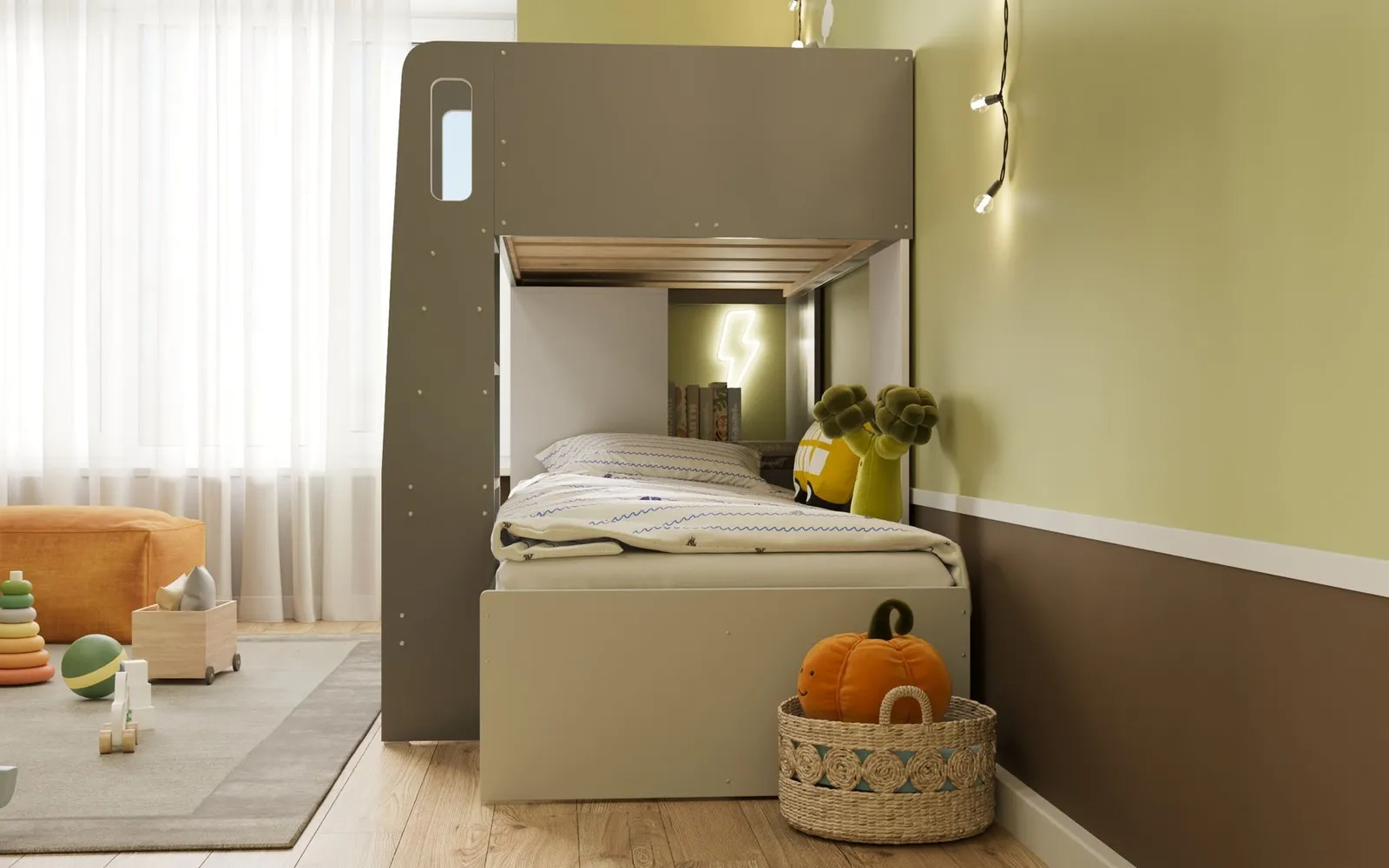 Flair Benito Bunk Bed with Wardrobe in White 6