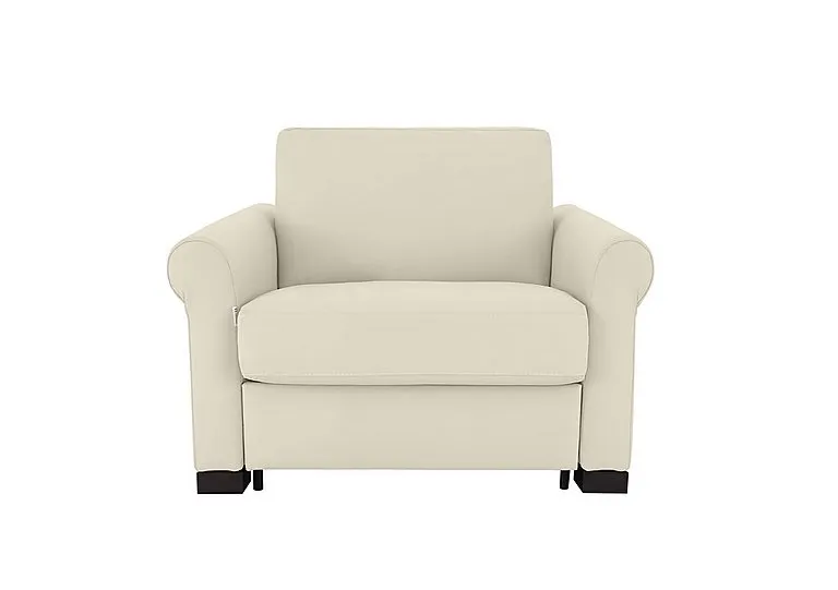 Alcova Leather Chair Sofa Bed with Scroll Arms - Sofas and Armchairs - In Time for Christmas
