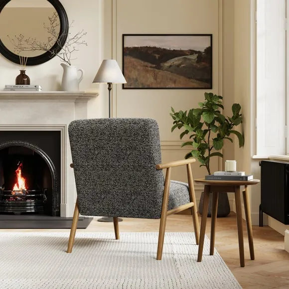 Alpine Speckled Boucle Spindle Chair 2