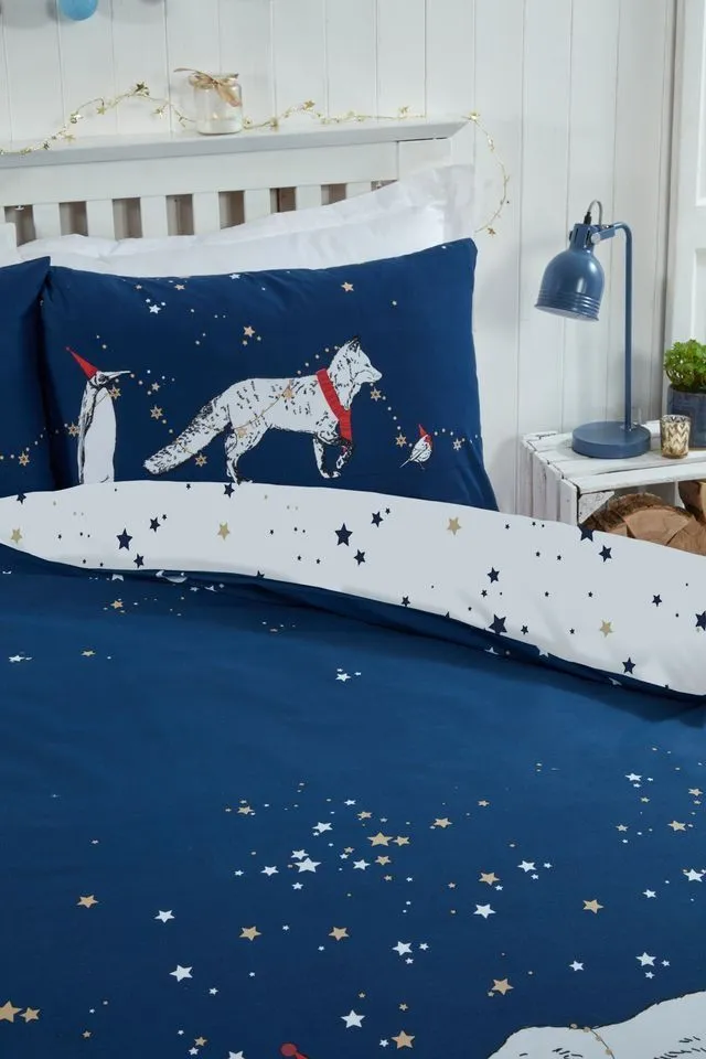 Rapport Home Polar Bears & Friends Duvet Cover Set with Pillowcase in Navy 2